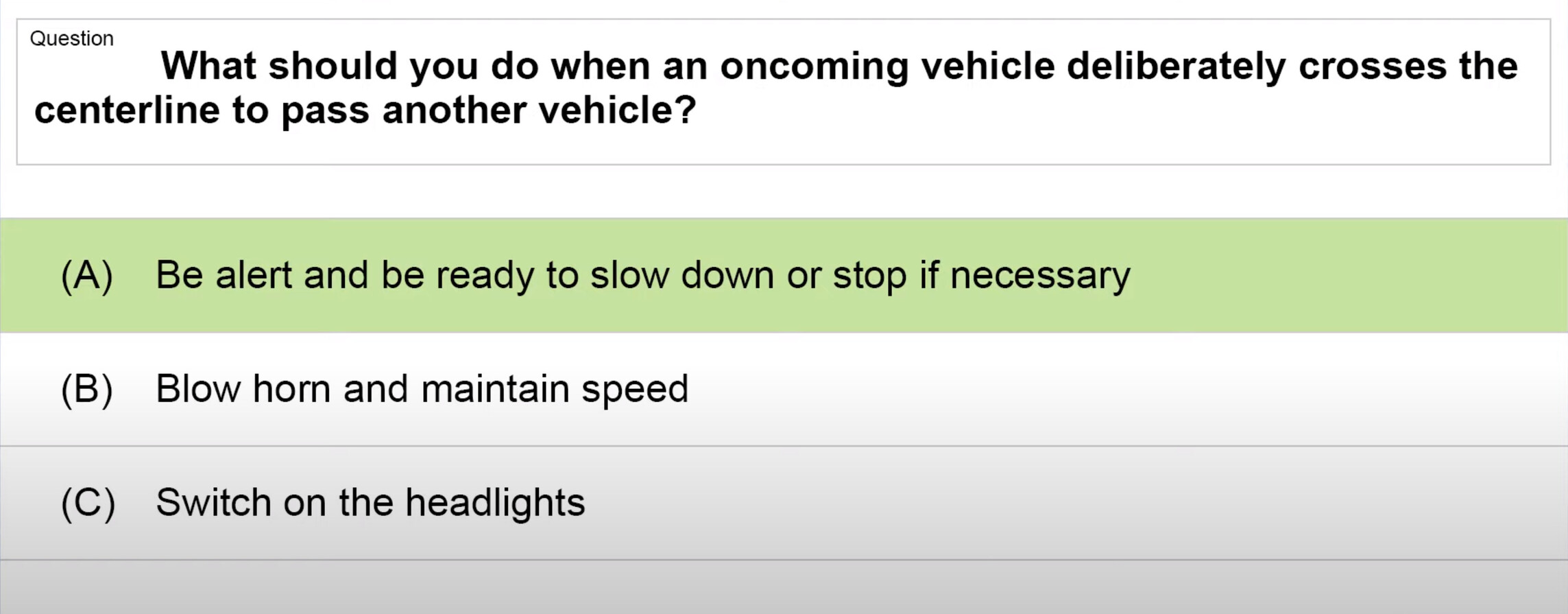 LTO Non Professional English exam reviewer Light Vehicle (38)