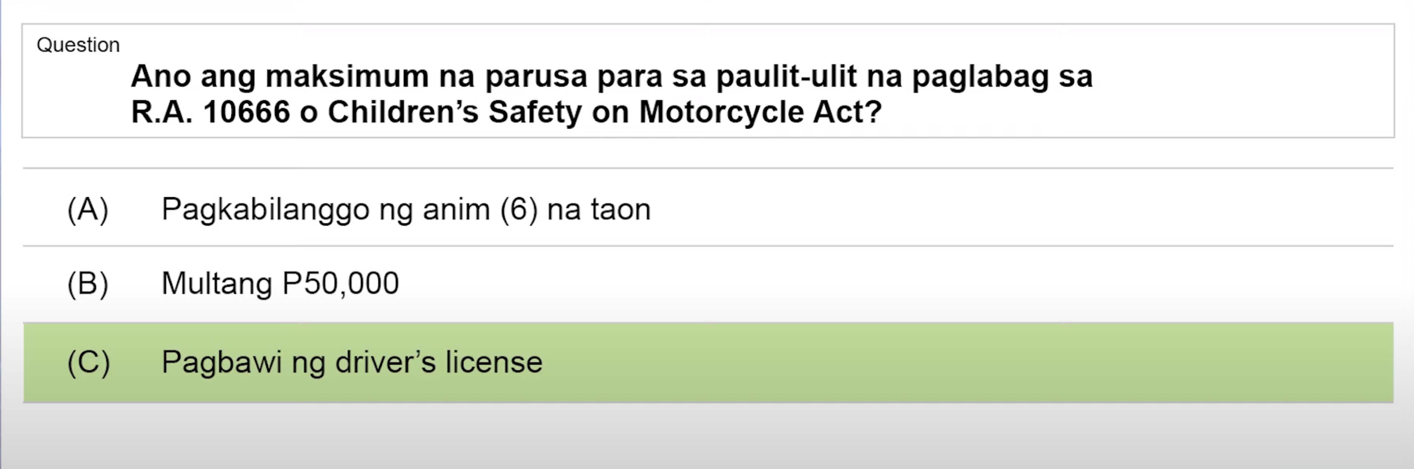 LTO Tagalog non pro exam reviewer motorcycle (19)