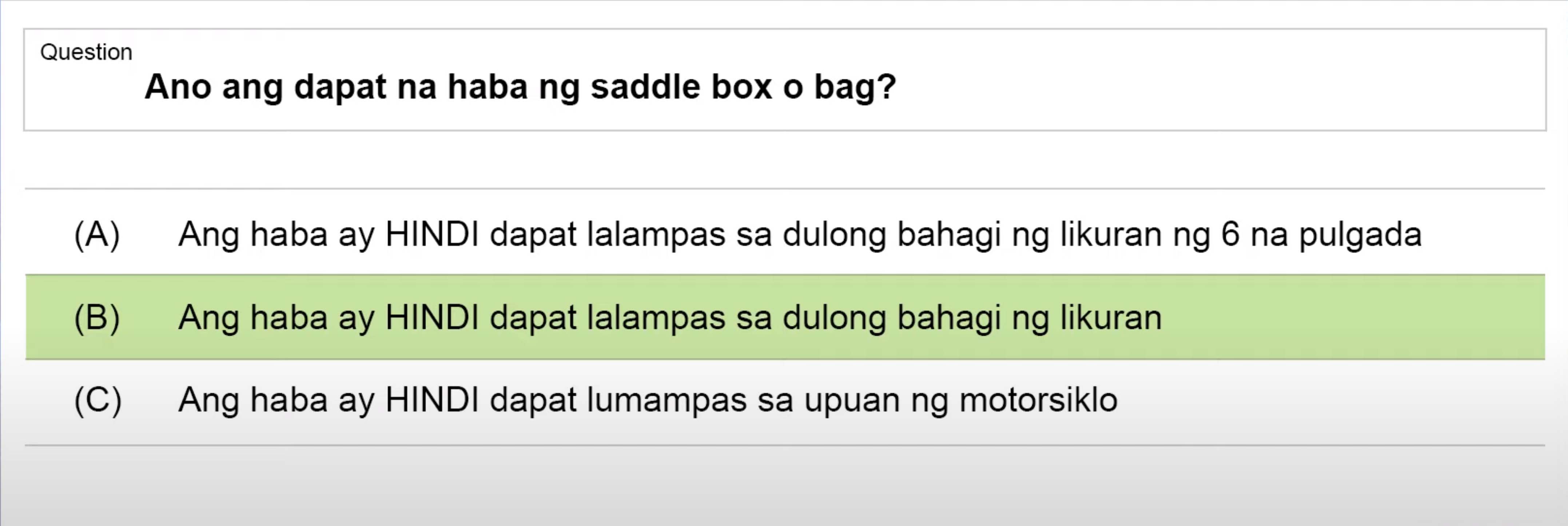 LTO Tagalog non pro exam reviewer motorcycle (32)