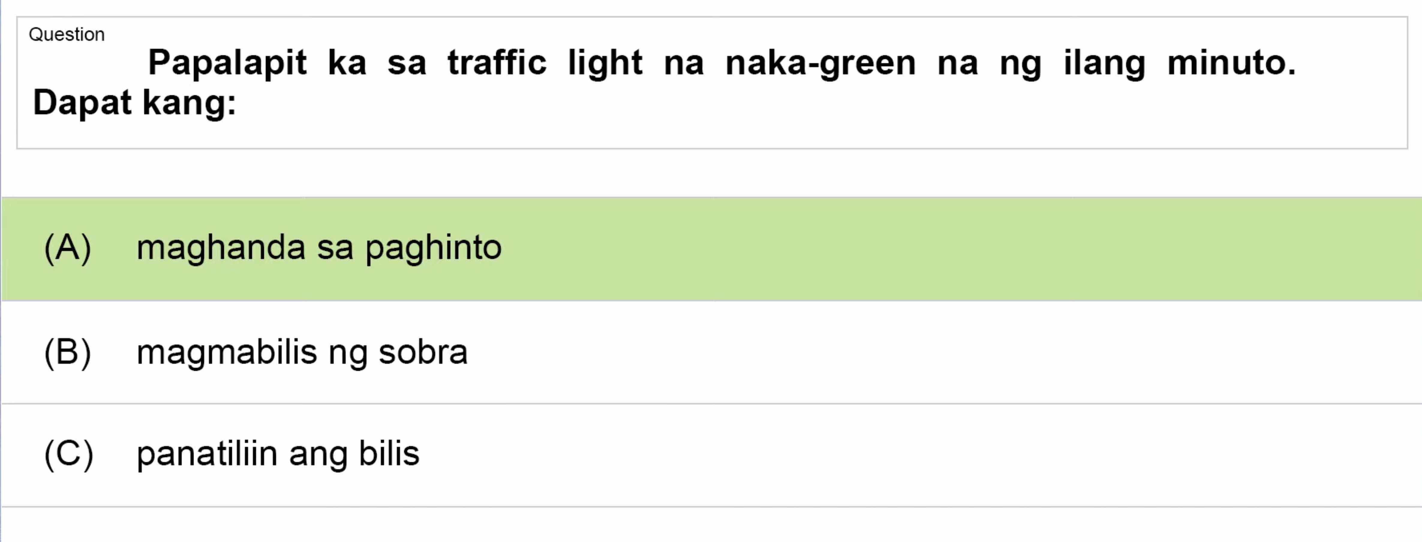 LTO Tagalog non professional exam reviewer light vehicle 1 (43)