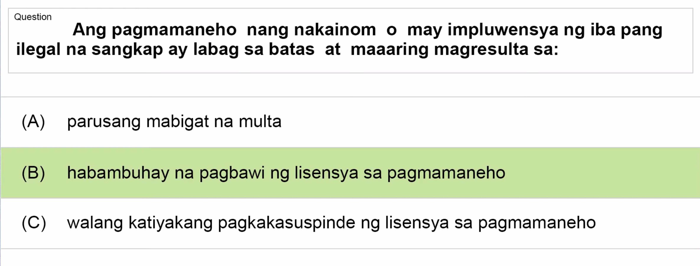 LTO Tagalog non professional exam reviewer light vehicle 1 (40)