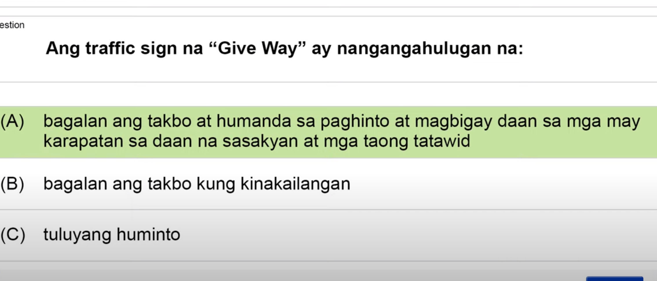 LTO Tagalog non pro exam reviewer (60)