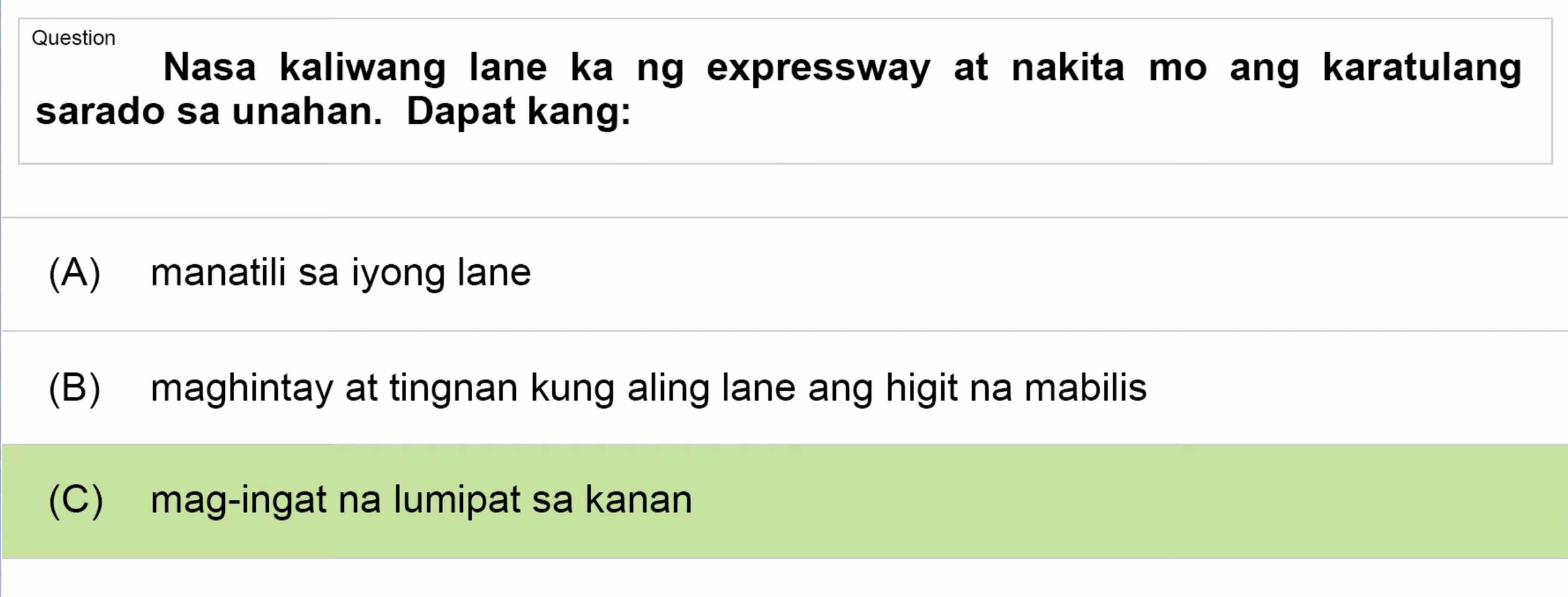 LTO Tagalog non professional exam reviewer light vehicle 1 (38)