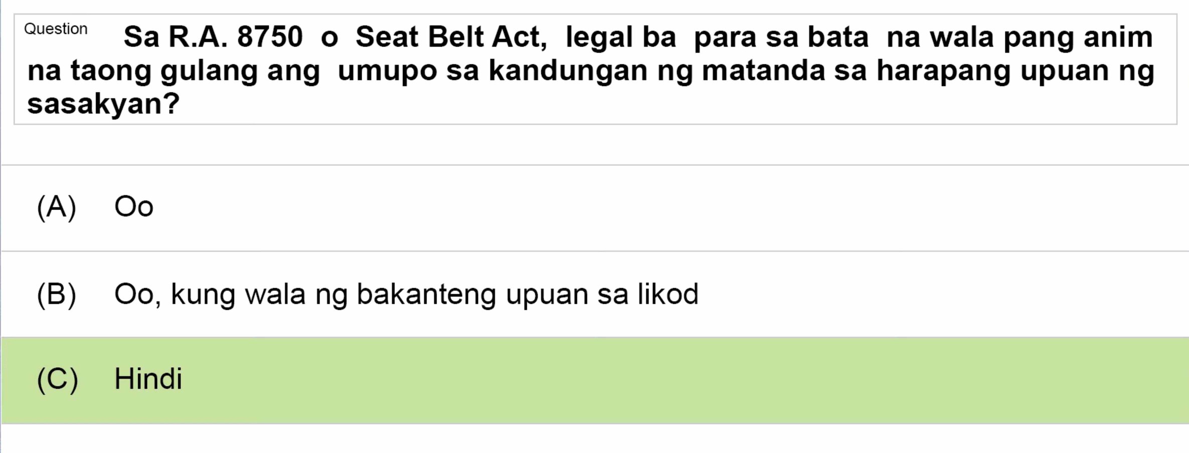 LTO Tagalog non professional exam reviewer light vehicle 1 (33)