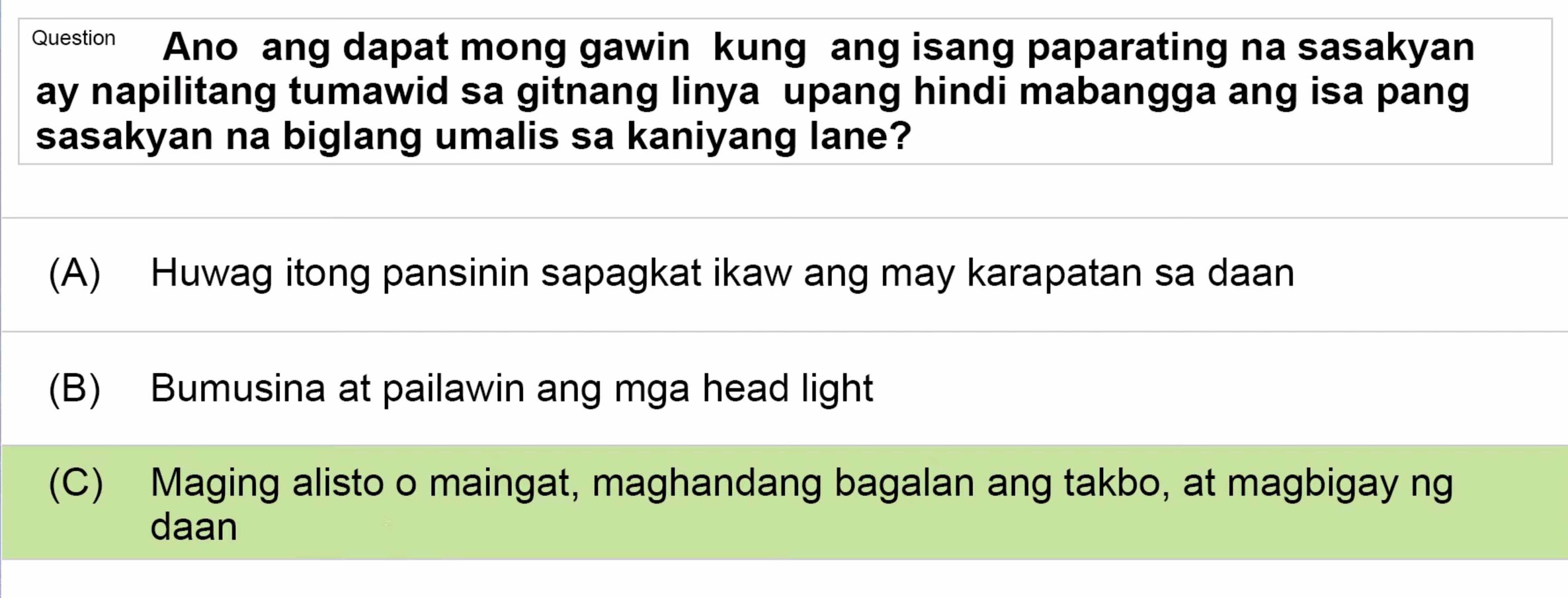 LTO Tagalog non professional exam reviewer light vehicle 1 (34)