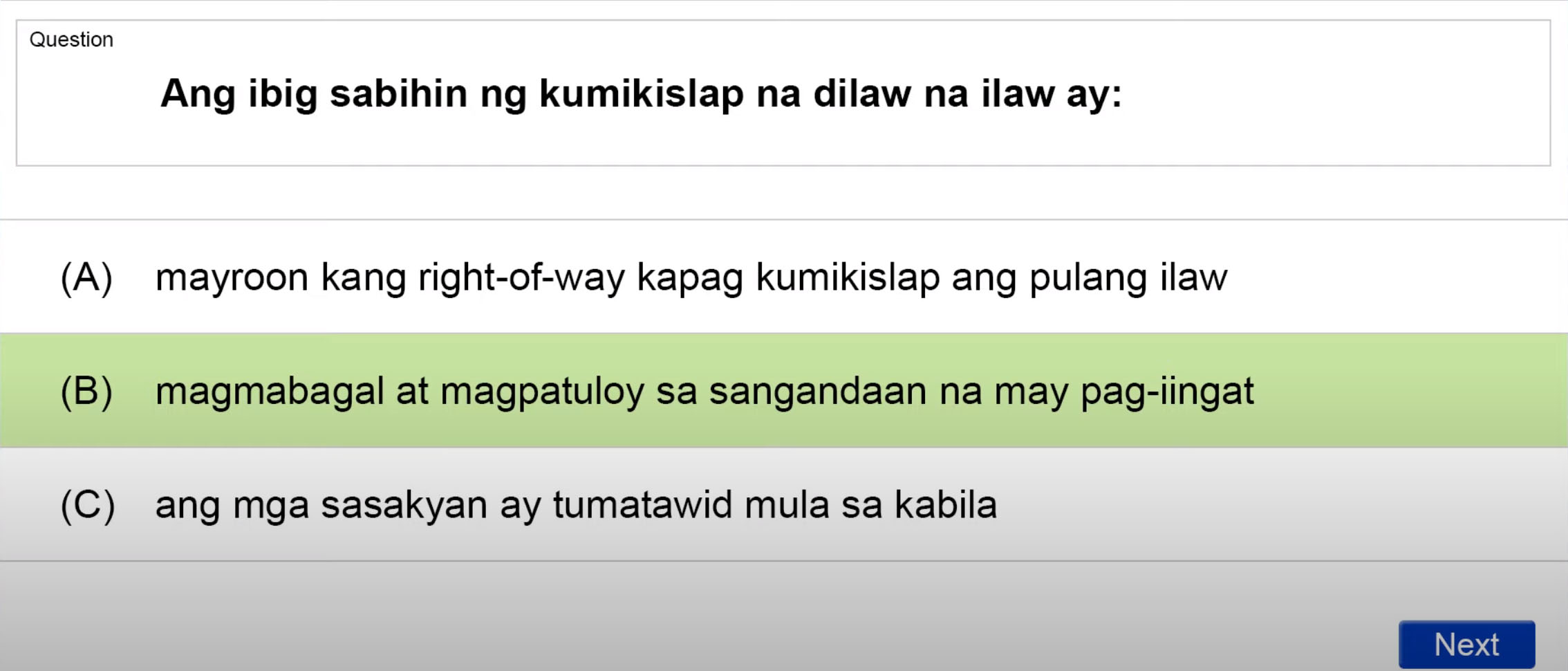 LTO Tagalog non pro exam reviewer (50)