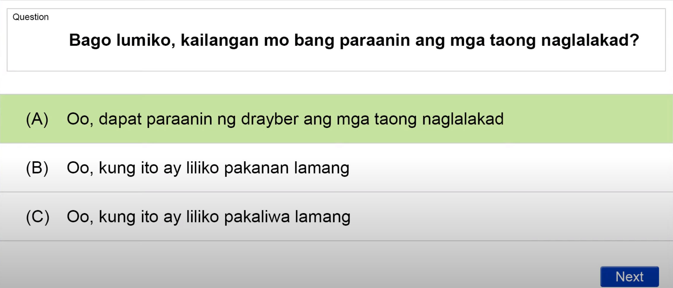 LTO Tagalog non pro exam reviewer (49)