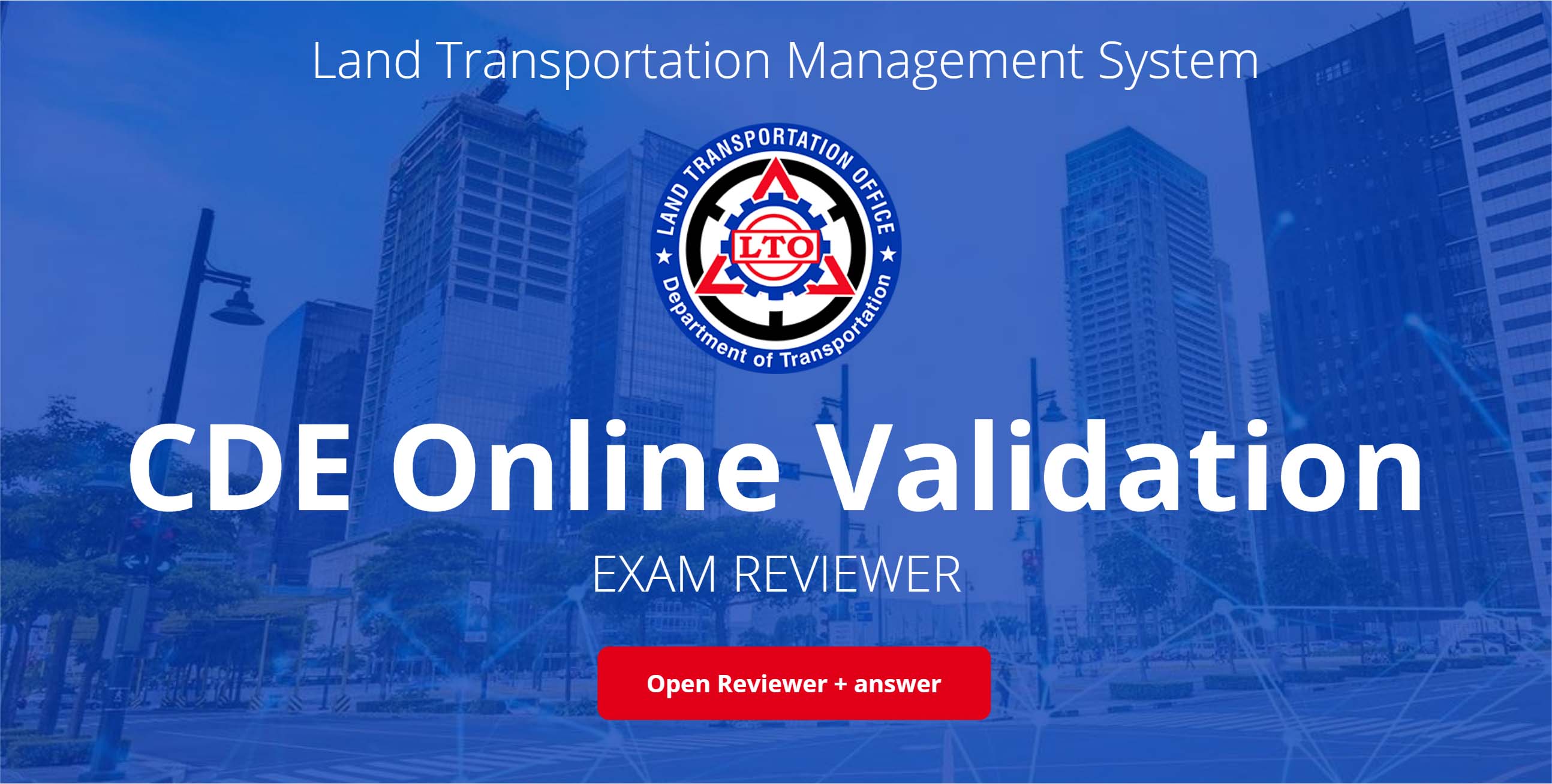 LTO CDE Online reviewer answer (Filipino/Tagalog) Automotive my tanong