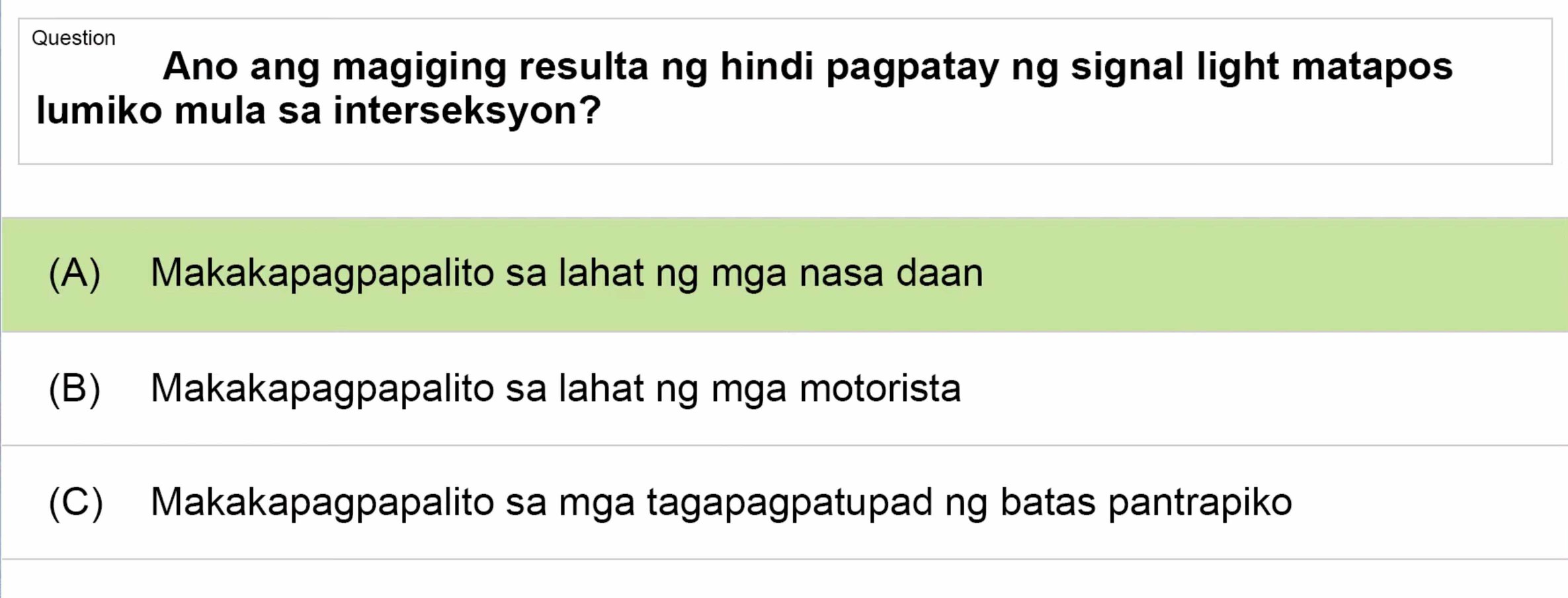 LTO Tagalog non professional exam reviewer light vehicle 2 (29)
