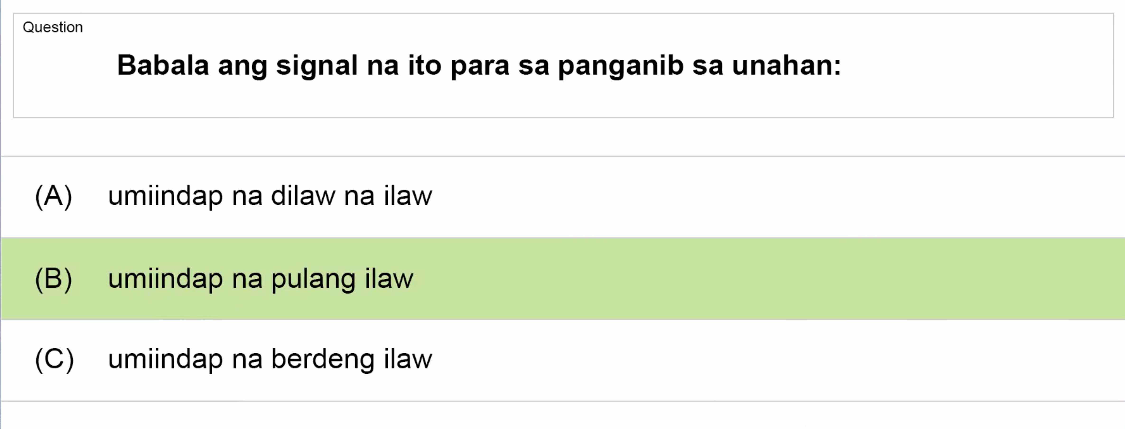 LTO Tagalog non professional exam reviewer light vehicle 3 (30)
