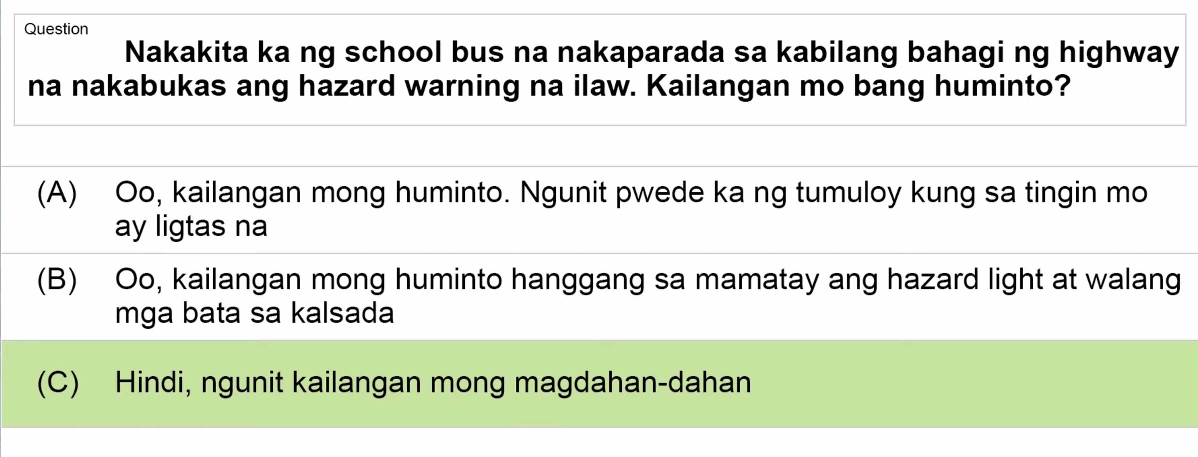 LTO Tagalog non professional exam reviewer light vehicle 3 (36)