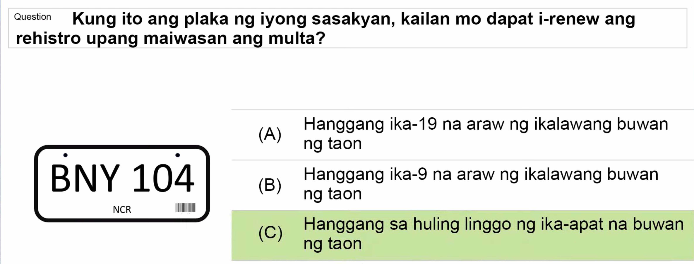 LTO Tagalog non professional exam reviewer motorcycle 3 (39)
