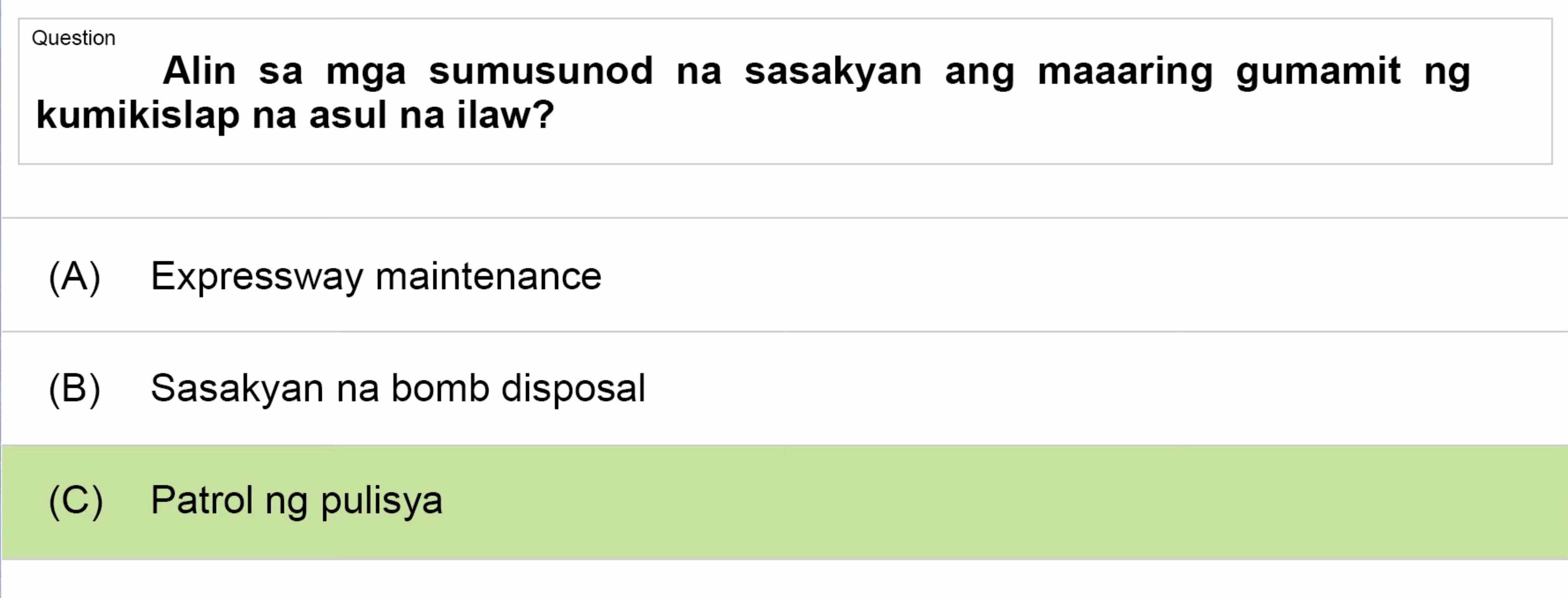 LTO Tagalog non professional exam reviewer light vehicle 3 (24)