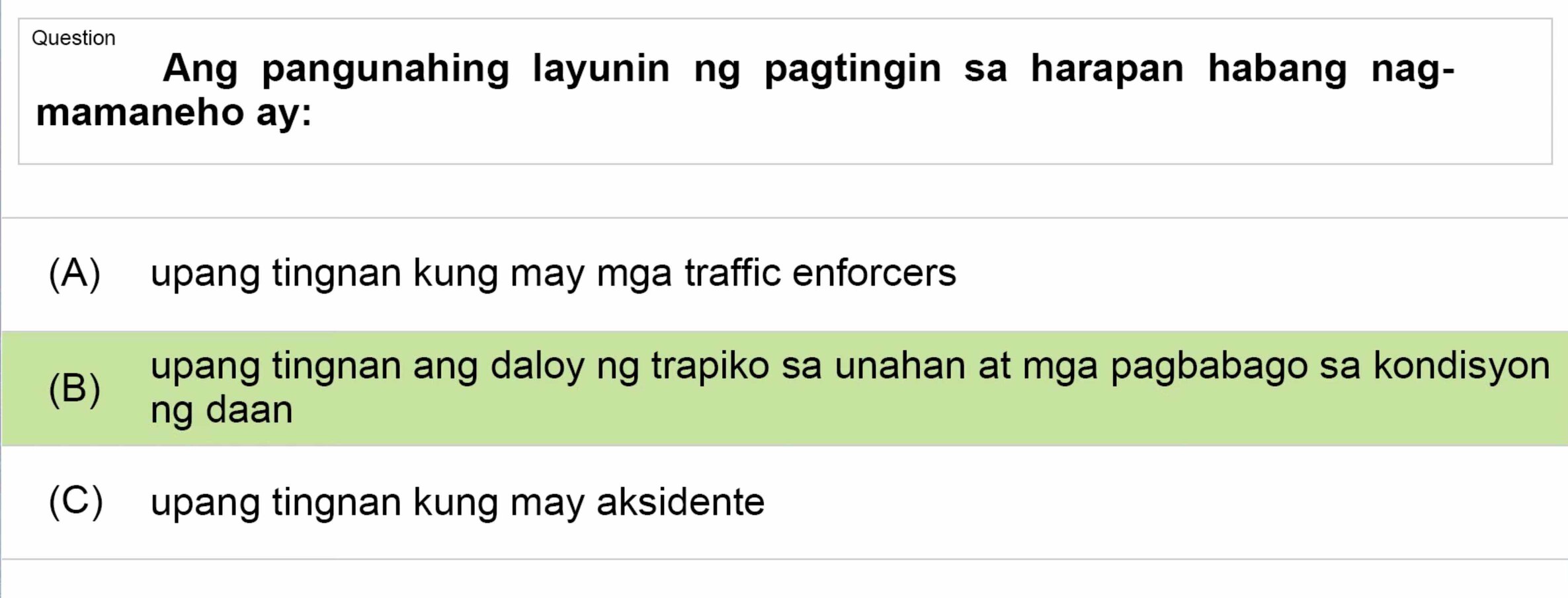 LTO Tagalog non professional exam reviewer motorcycle 1 (48)