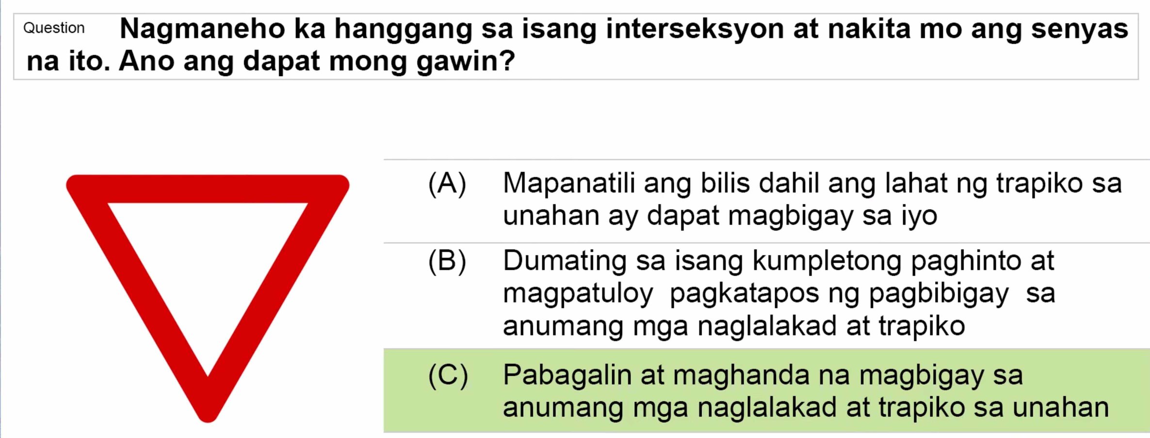 LTO Tagalog non professional exam reviewer light vehicle 3 (55)