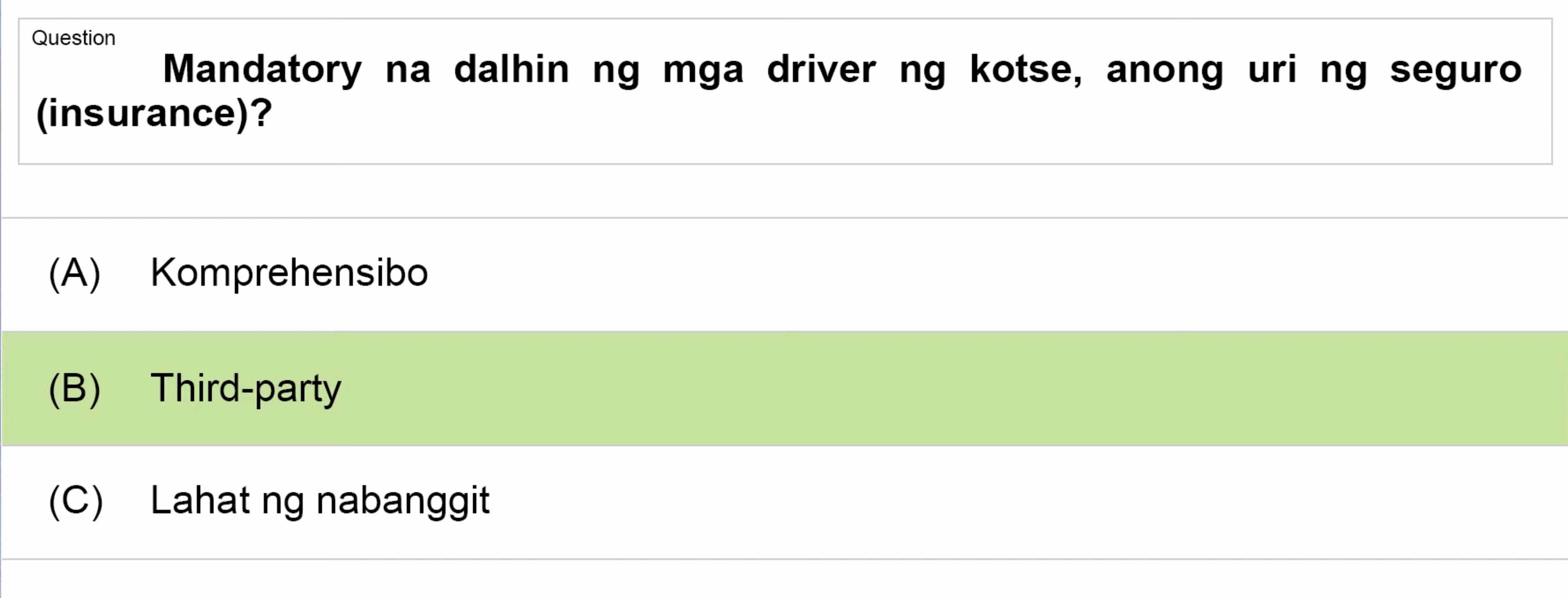LTO Tagalog non professional exam reviewer light vehicle 3 (11)