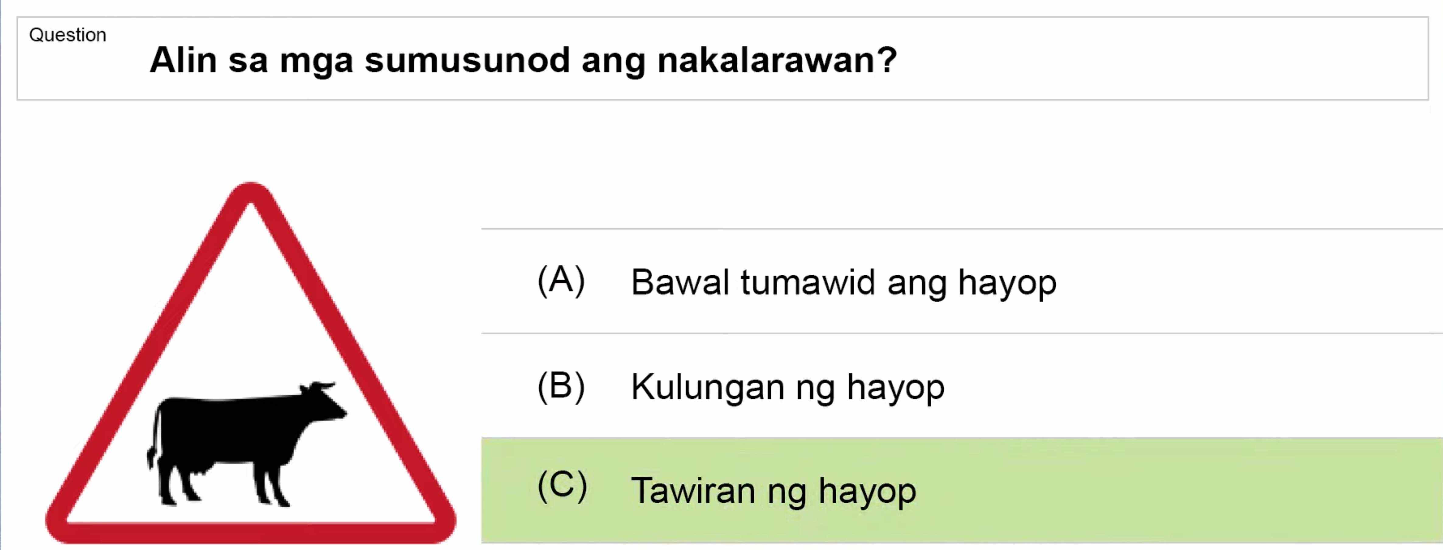 LTO Tagalog non professional exam reviewer motorcycle 2 (39)