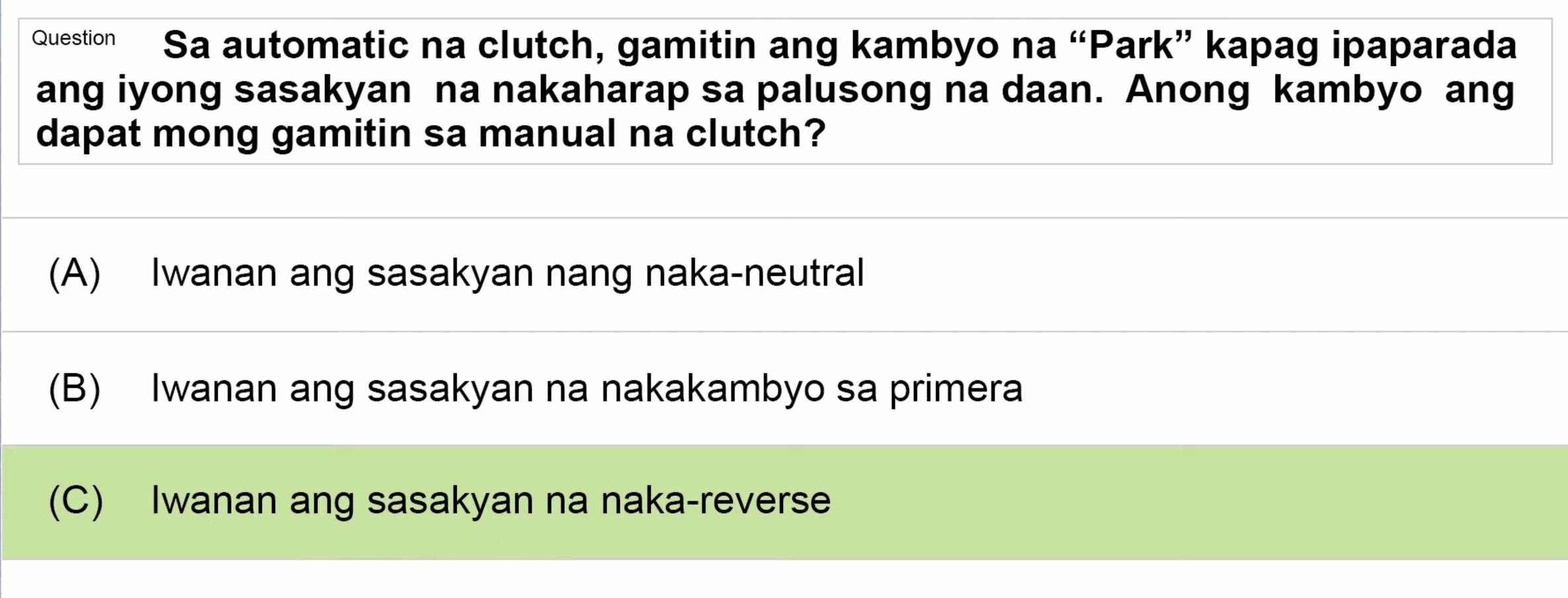 LTO Tagalog non professional exam reviewer light vehicle 3 (27)