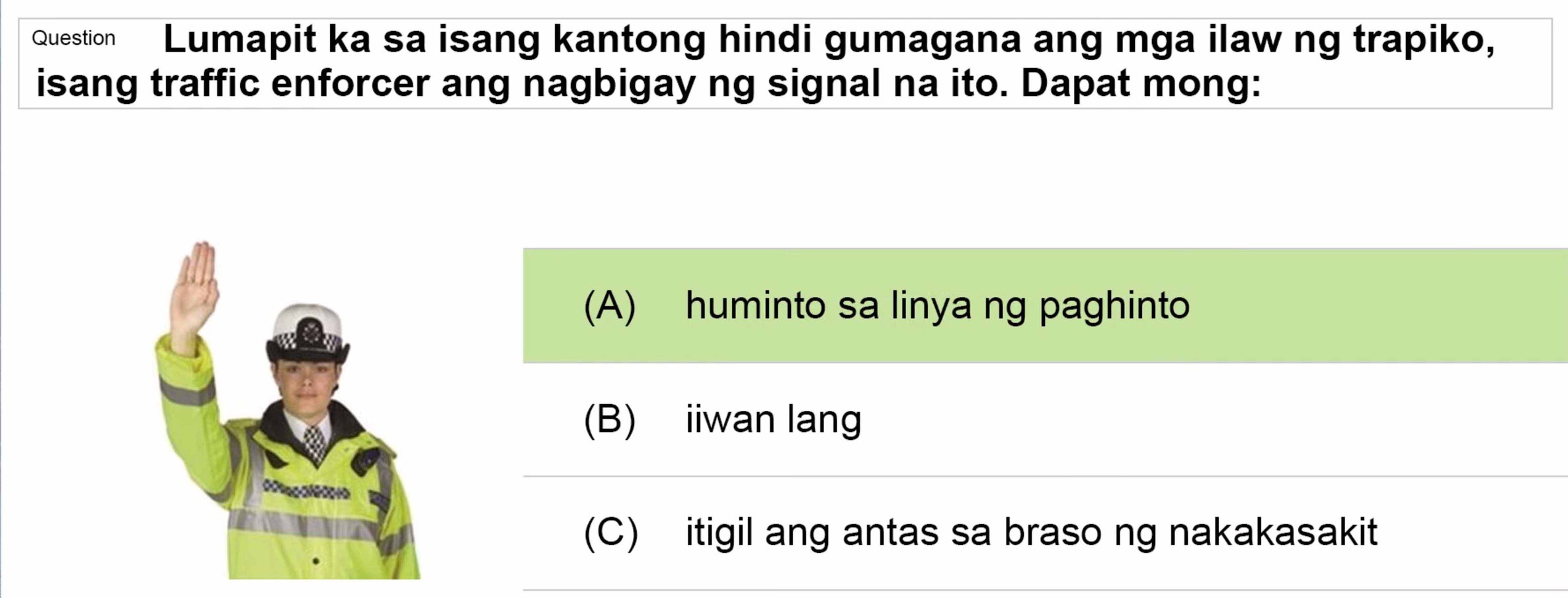 LTO Tagalog non professional exam reviewer light vehicle 3 (41)